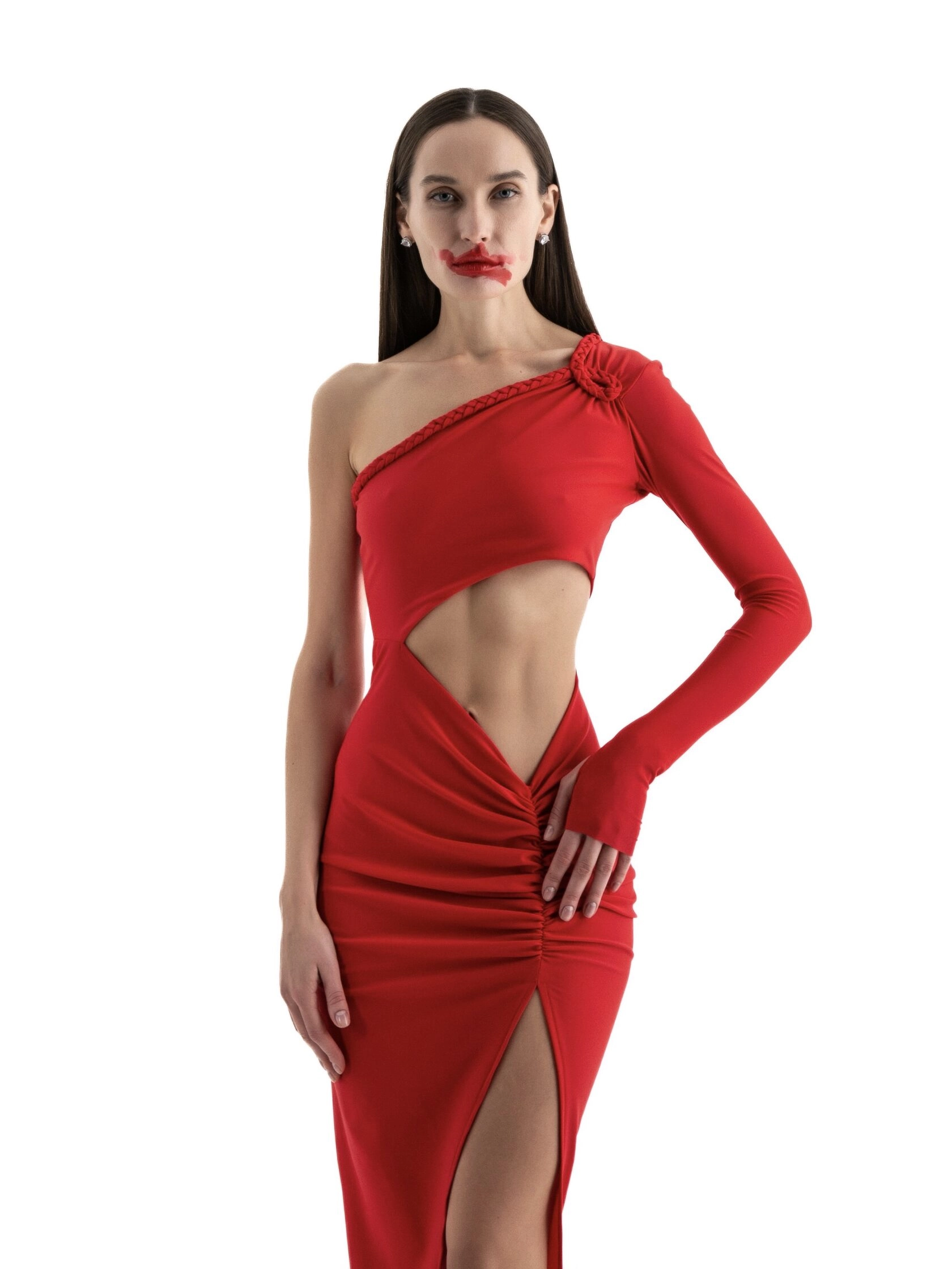 Платье LONDON(ЛОНДОН) в красном цвете - 40-42 (XS-S) - Красный