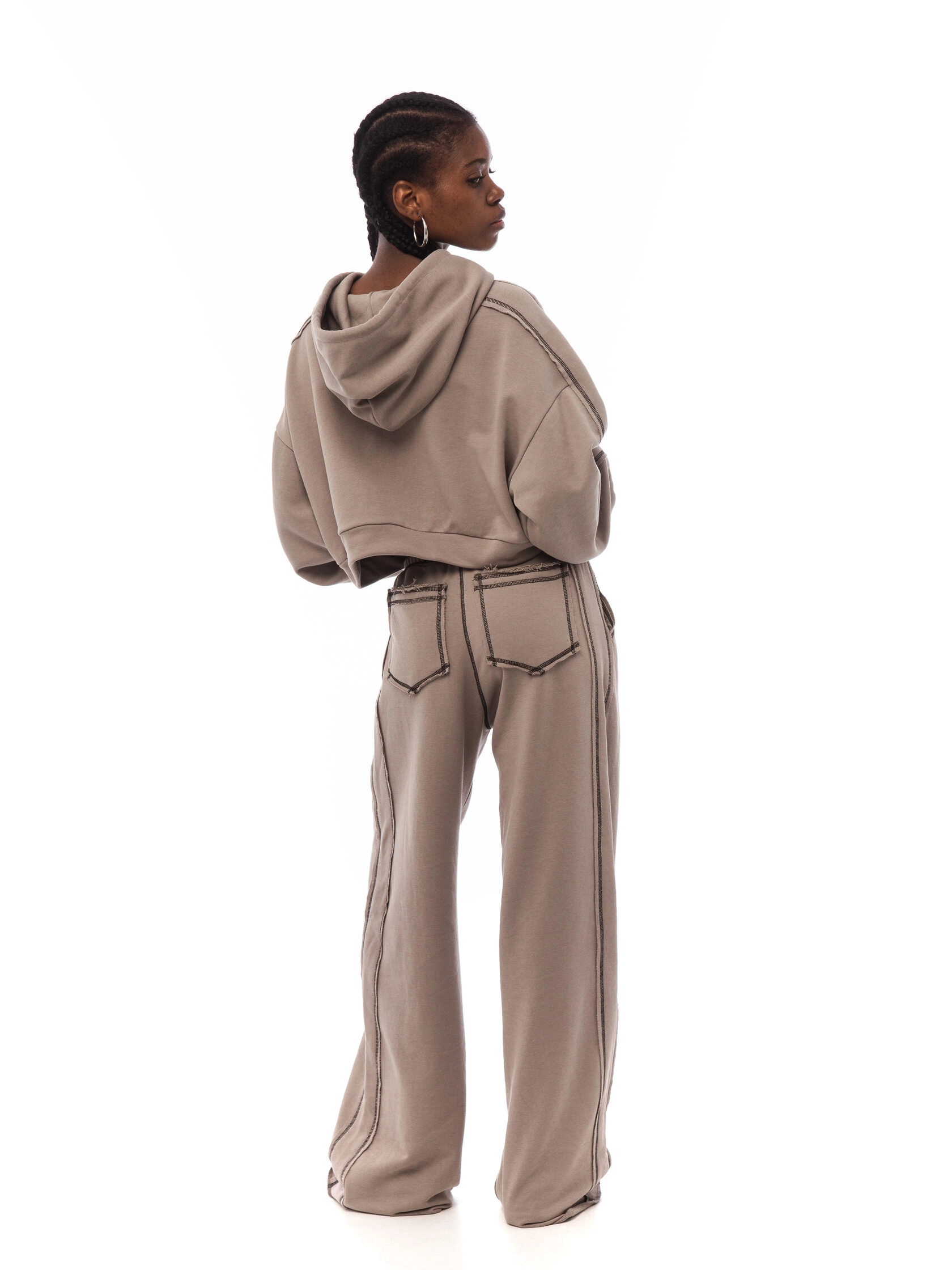 Худи VEGAS(ВЕГАС) в цвете мокрый песок - 40-42 (XS-S) - Серо-бежевый