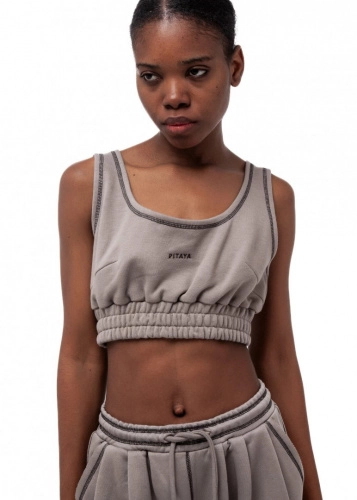 Топ GREY GOLF в цвете мокрый песок - 40-42 (XS-S) - Серо-бежевый