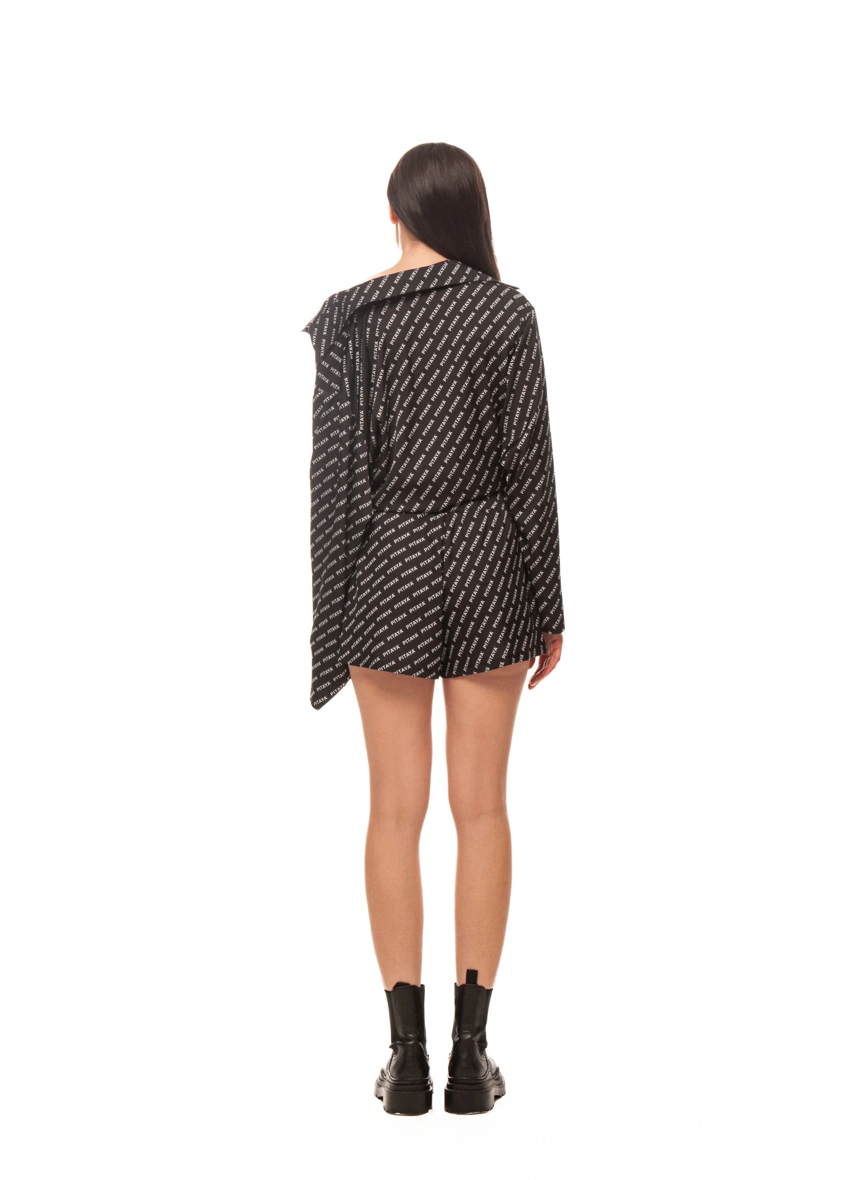 Shorts PITAYA in black & white - Black & white - One size