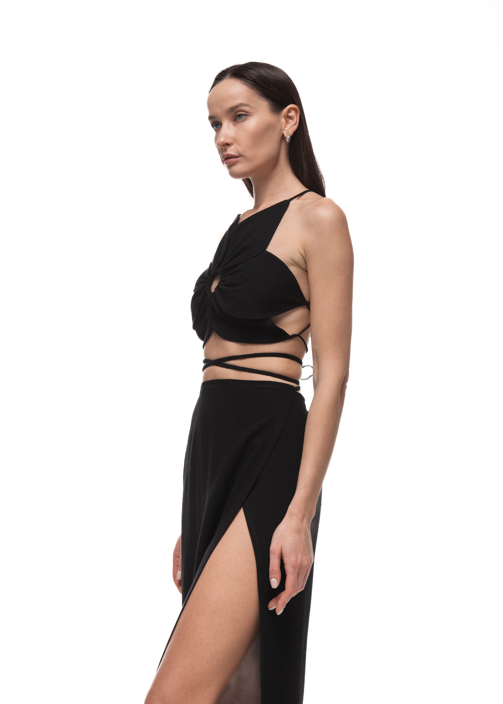 Top BALI FLOWER in black - One size - Black
