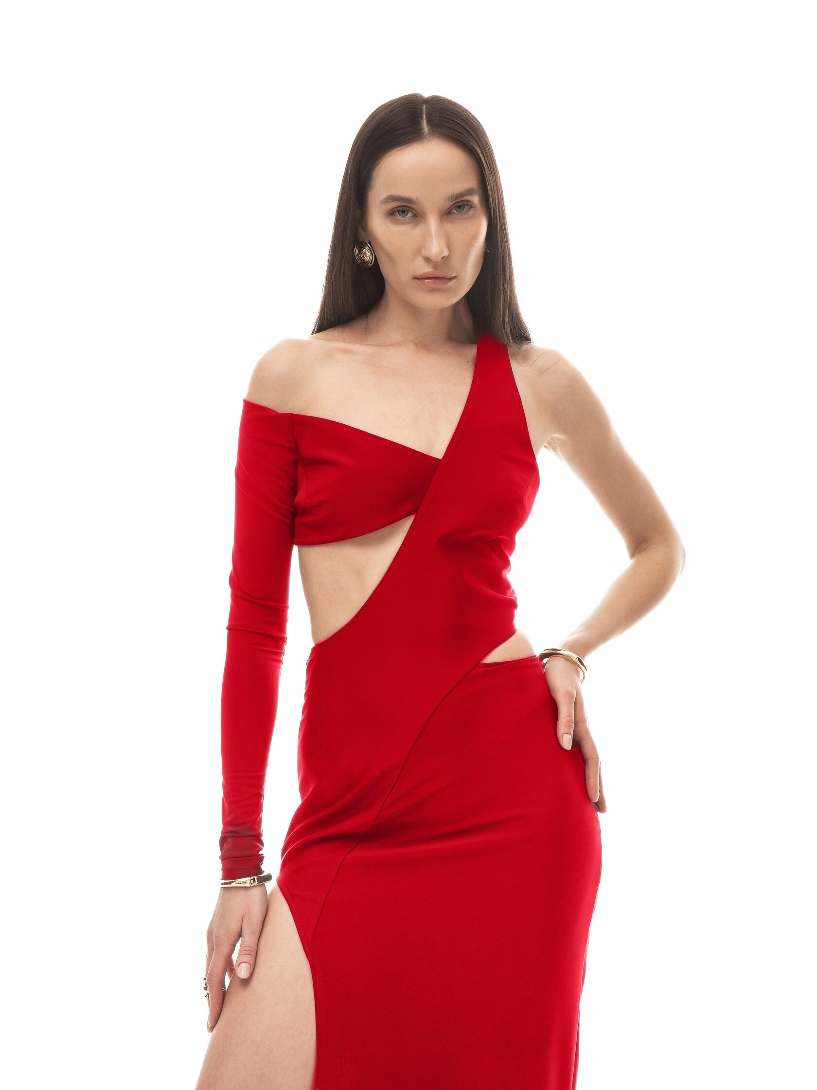 Dress SICILY в цвете алая вишня - 40-42 (XS-S) - Red