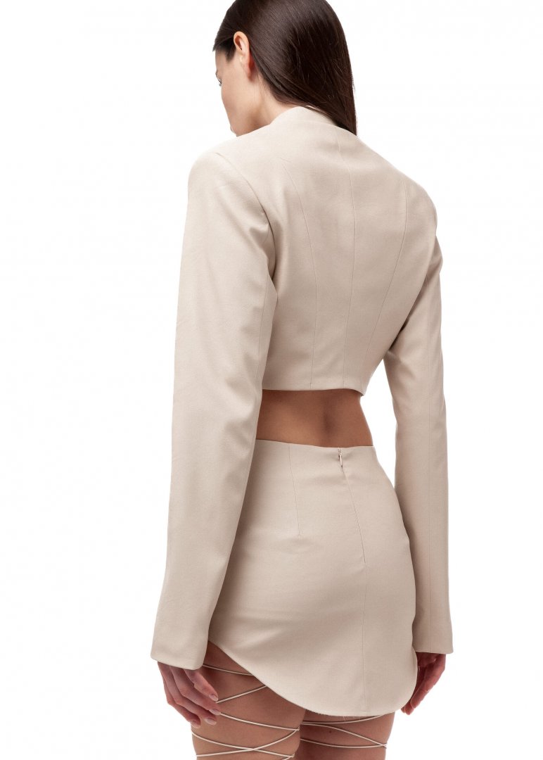 Jacket и топ CHICAGO в цвете сливочный крем - 40-42 (XS-S) - Milky white