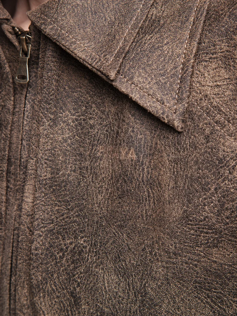 Cropped jacket TRIGGER in brown-grey - Brown-grey - 40-42 (XS-S)