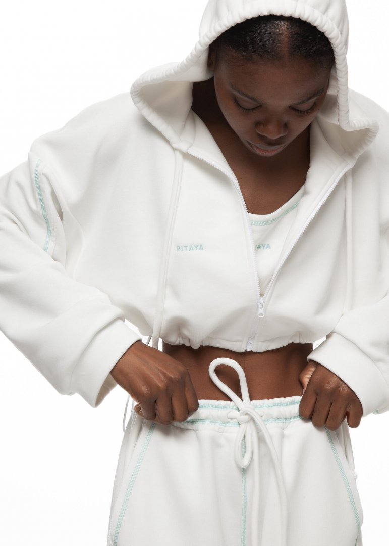 Худи MILK MIAMI(МИЛК МАЯМИ) в белом цвете - 40-42 (XS-S) - Молочный