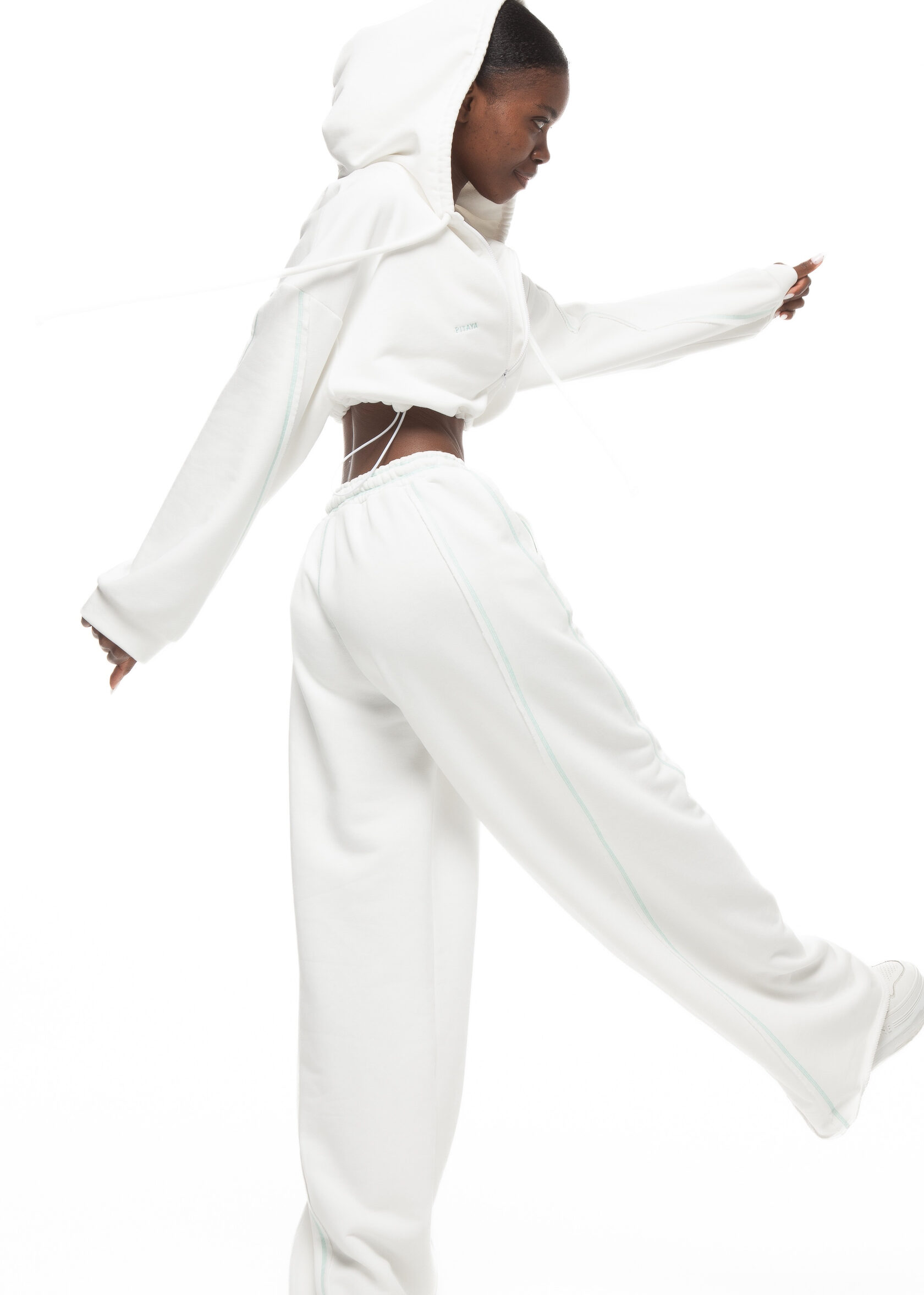Joggers MILK MIAMI(МИЛК MIAMI) in white - 40-42 (XS-S) - Milky white