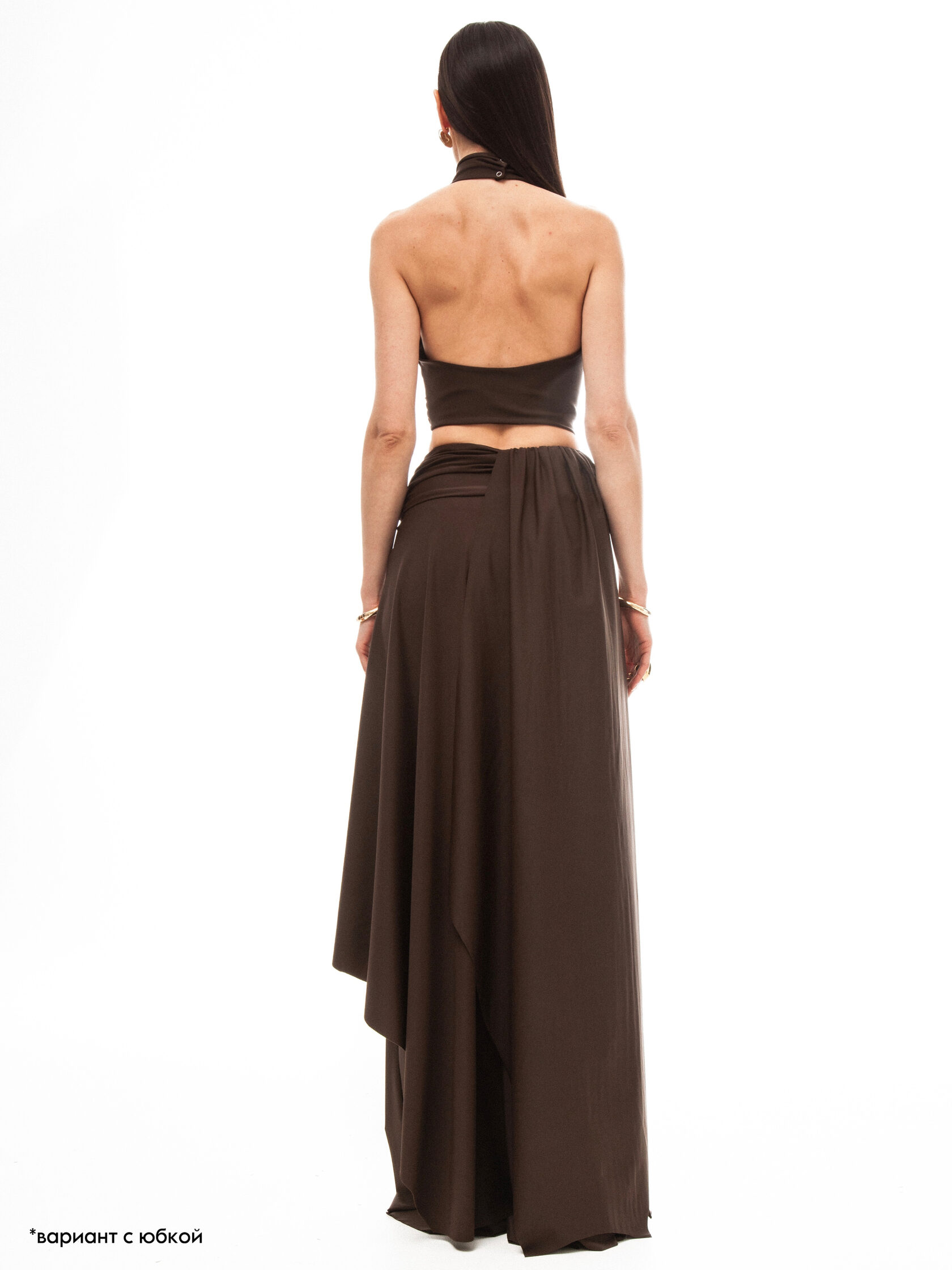 Trousers BENITO в цвете горький шоколад - 40-42 (XS-S) - Brown