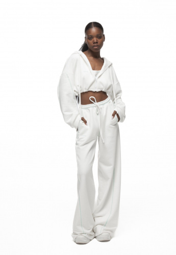Hoodie MILK MIAMI(МИЛК MIAMI) in white - 40-42 (XS-S) - Milky white