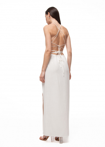 Skirt BALI FLOWER in white - One size - White