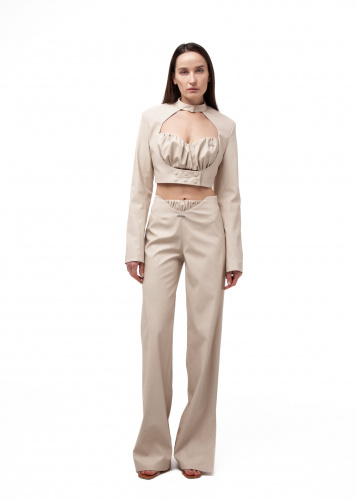 Trousers CHICAGO в цвете сливочный крем - 40-42 (XS-S) - Milky white